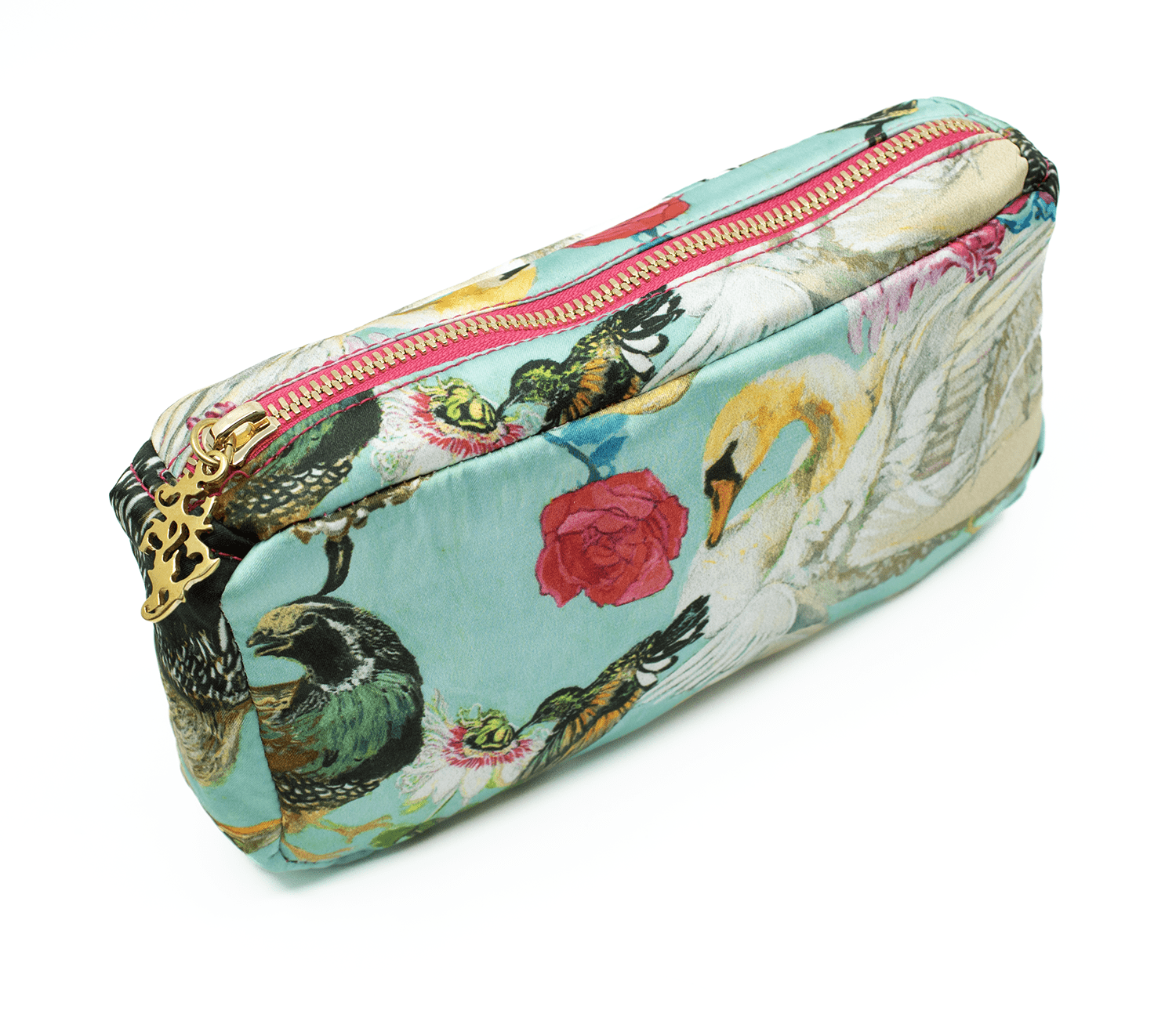 Poppies Octagon Clutch in Lacquered Blue Blumera 