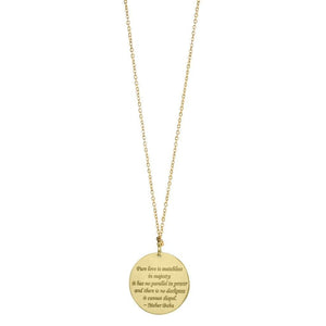 Pure Love Necklace - Golden Brass - Blumera