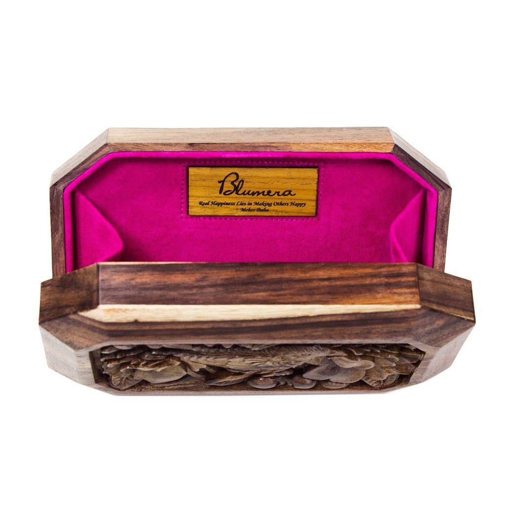 Sonokeling Wood Carved Clutch - Limited Edition - Blumera