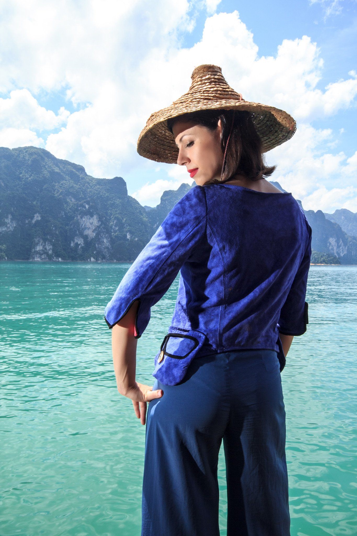 Suede Pocket Bolero - Blumera