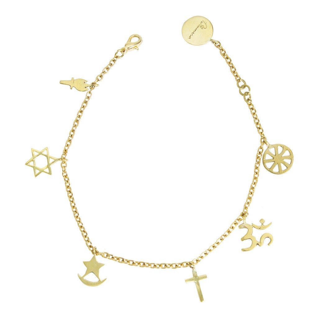 We are all One Bracelet - 18 Karat Gold Plated Brass - Blumera